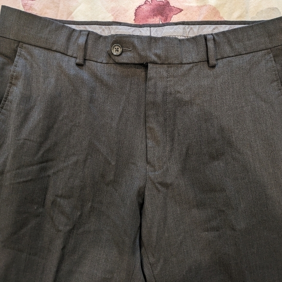 Black Brown Men's  Dress Pants 34x32 - Picture 3 of 5